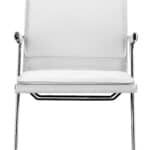 White Ergonomic Conference Chair with Cushioned Seat and Back (Set of 2) 13 White Ergonomic Conference Chair with Cushioned Seat and Back (Set of 2)