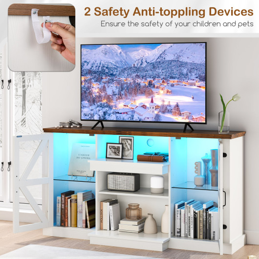LED Entertainment Center with Adjustable Shelves and Remote Control 6 LED Entertainment Center with Adjustable Shelves and Remote Control - Image 6