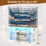LED Entertainment Center with Adjustable Shelves and Remote Control 12 LED Entertainment Center with Adjustable Shelves and Remote Control