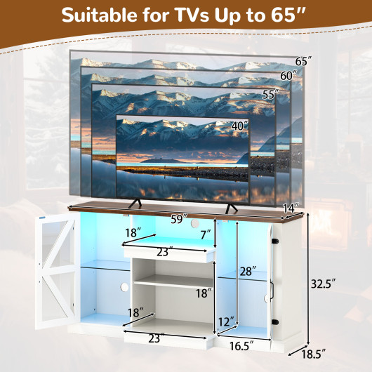 LED Entertainment Center with Adjustable Shelves and Remote Control 5 LED Entertainment Center with Adjustable Shelves and Remote Control - Image 5