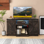 Rustic TV Stand with LED Lights for TVs Up to 65 Inches 8 Rustic TV Stand with LED Lights for TVs Up to 65 Inches