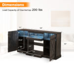 Rustic TV Stand with LED Lights for TVs Up to 65 Inches 11 Rustic TV Stand with LED Lights for TVs Up to 65 Inches