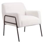 Modern Shearling Style Accent Chair with Steel Frame 12 Modern Shearling Style Accent Chair with Steel Frame