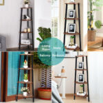 Industrial 4 Tier Corner Shelf Space-Saving Metal Storage Rack