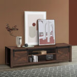 Sliding Barn Door TV Stand with Storage for TVs up to 65