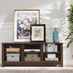 Mid Century Modern 60 Inch TV Stand With Storage