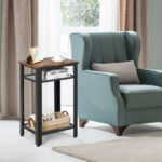 Industrial Side Table with 3-Tier Storage Shelves and Mesh 13 Industrial Side Table with 3-Tier Storage Shelves and Mesh