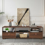 Walnut TV Stand Media Console for TVs up to 60 Inches 16 Walnut TV Stand Media Console for TVs up to 60 Inches
