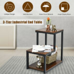 3 Tier Ladder End Table with Storage Shelves for Living Room 13 3 Tier Ladder End Table with Storage Shelves for Living Room