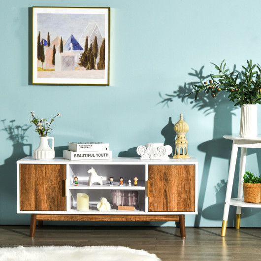 Rustic TV Stand with Cabinets and Shelves for 50-Inch TVs 6 Rustic TV Stand with Cabinets and Shelves for 50-Inch TVs - Image 6