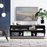 48 Inch Wall Mounted 2 Tier Floating TV Console Shelf