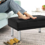 Tufted Ottoman Bench with Stainless Steel Legs for Living Room 16 Tufted Ottoman Bench with Stainless Steel Legs for Living Room