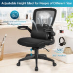 Ergonomic Mesh Office Chair with Lumbar Support and Flip Arms