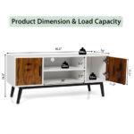 Mid-Century Modern TV Stand with Cabinets and Open Shelves 11 Mid-Century Modern TV Stand with Cabinets and Open Shelves