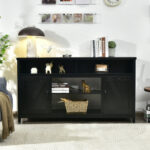 59 Inch Media Console with Barn Doors and Storage 23 59 Inch Media Console with Barn Doors and Storage
