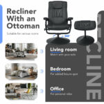 Ergonomic Swivel Recliner Chair with Adjustable Ottoman (Set of 2)