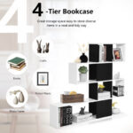 5 Tier Ladder Corner Bookshelf with Storage Rack