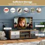 Modern TV Stand with Storage Cabinets for TVs up to 60 Inch