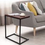 L-Shaped Side Table Laptop Stand for Sofa or End Table