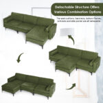 Modular L-Shaped Sectional Sofa with USB Ports and Storage
