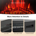 28 Inch Freestanding and Recessed Electric Fireplace with Remote