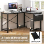 L-Shaped Reversible Computer Desk with Storage Pocket and CPU Stand 14 L-Shaped Reversible Computer Desk with Storage Pocket and CPU Stand