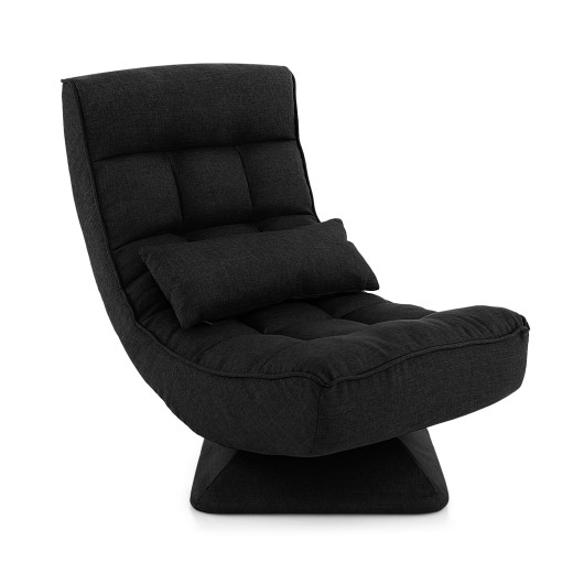 Adjustable Swivel Floor Chair with Massage Pillow and Lumbar Support - Image 3
