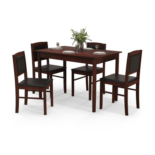 Space-Saving 5-Piece Dining Set with Padded Chairs (Set of 5) - Image 3