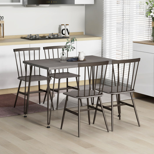 Space-Saving Dining Table and Chairs for Small Apartments (Set of 5) - Image 2