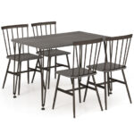 Space-Saving Dining Table and Chairs for Small Apartments (Set of 5)