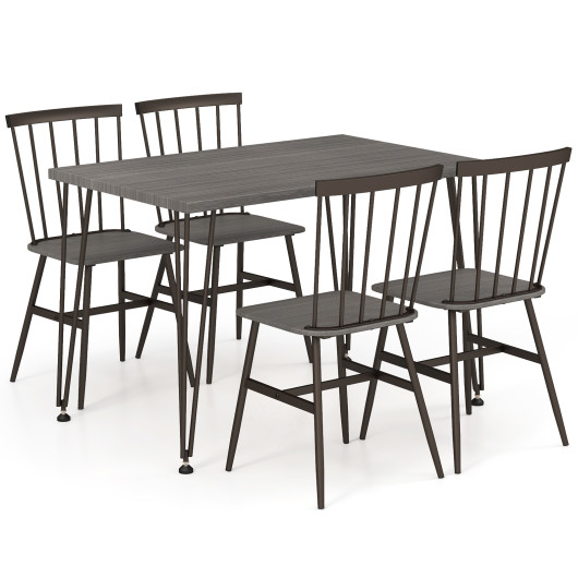Space-Saving Dining Table and Chairs for Small Apartments (Set of 5) - Image 4