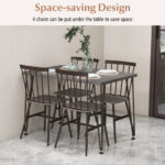 Space-Saving Dining Table and Chairs for Small Apartments (Set of 5)