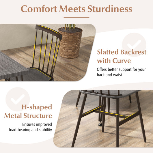 Space-Saving Dining Table and Chairs for Small Apartments (Set of 5) - Image 7