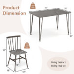 Space-Saving Dining Table and Chairs for Small Apartments (Set of 5)