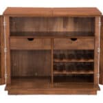 Modern Walnut Bar Cabinet with Wine Rack and Storage Shelves 19 Modern Walnut Bar Cabinet with Wine Rack and Storage Shelves