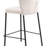 Cream Tufted Upholstery Counter Stool with Footrest (Set of 2) 13 Cream Tufted Upholstery Counter Stool with Footrest (Set of 2)