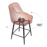 Modern Swivel Counter Stool with Faux Leather and Steel Frame 17 Modern Swivel Counter Stool with Faux Leather and Steel Frame