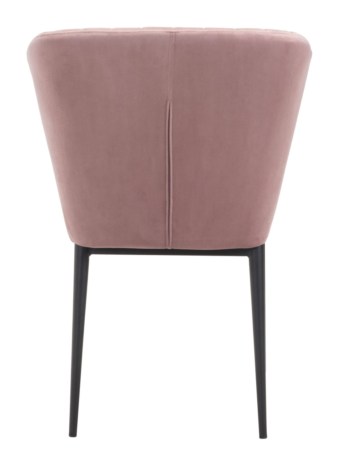 Art Deco Velvet Armless Dining Chair with Steel Legs (Set of 2) 5 Art Deco Velvet Armless Dining Chair with Steel Legs (Set of 2) - Image 5