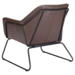 Modern Brown Faux Leather Accent Chair with Steel Base 16 Modern Brown Faux Leather Accent Chair with Steel Base