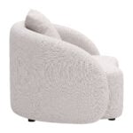Beige Outdoor Accent Chair With Durable Aluminum Frame