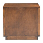 Scandinavian Modern Walnut End Table with Two Drawers
