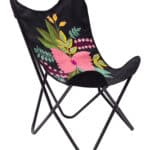 Multicolor Boho-Modern Accent Chair with Cotton Seat and Steel Frame 9 Multicolor Boho-Modern Accent Chair with Cotton Seat and Steel Frame