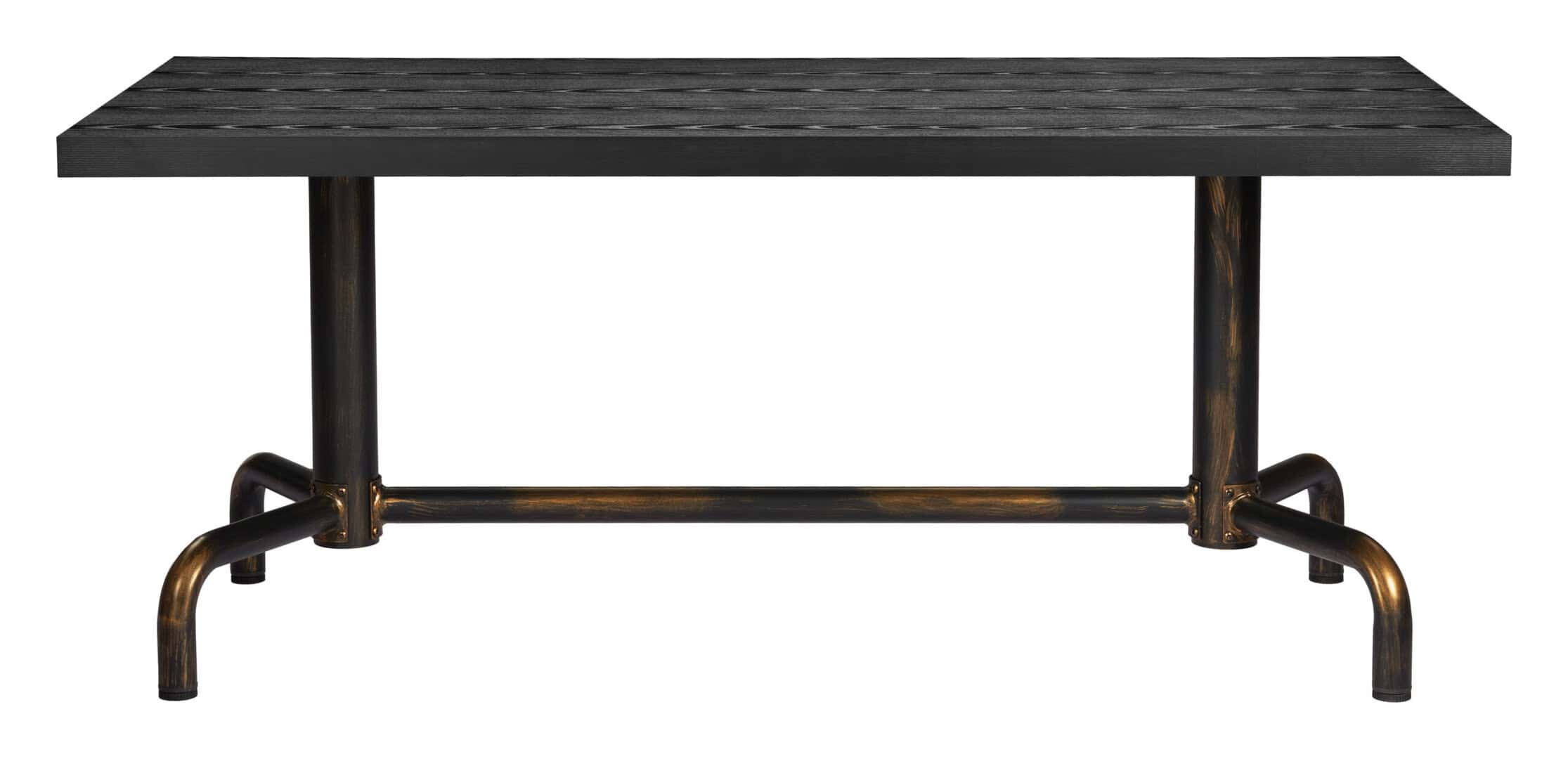 Modern Industrial Dining Table with Steel Frame and Laminate Top 11 Modern Industrial Dining Table with Steel Frame and Laminate Top