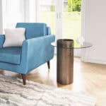 Oval Antique Bronze End Table with Glass Top 10 Oval Antique Bronze End Table with Glass Top