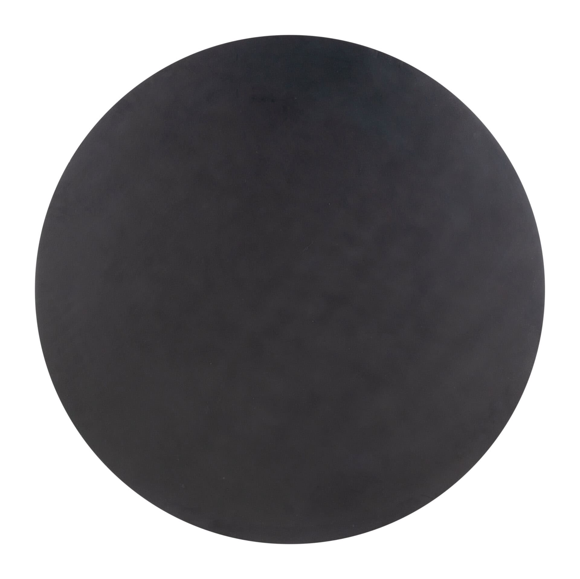 Black Round Coffee Table with Mango Wood Finish 4 Black Round Coffee Table with Mango Wood Finish - Image 4