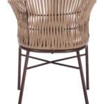 Modern Outdoor Dining Chair Weather Resistant Steel Frame (Set of 2)