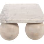 Natural Mango Wood Coffee Table with Marble Top 15 Natural Mango Wood Coffee Table with Marble Top