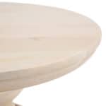 Natural Mango Wood Round Accent Table with Rubber Feet Protection 14 Natural Mango Wood Round Accent Table with Rubber Feet Protection