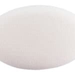 Cream Sherpa Ottoman with Wood Legs and Modern Design 11 Cream Sherpa Ottoman with Wood Legs and Modern Design