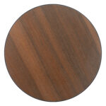 Walnut Outdoor Bistro Table with Faux Wood Round Top